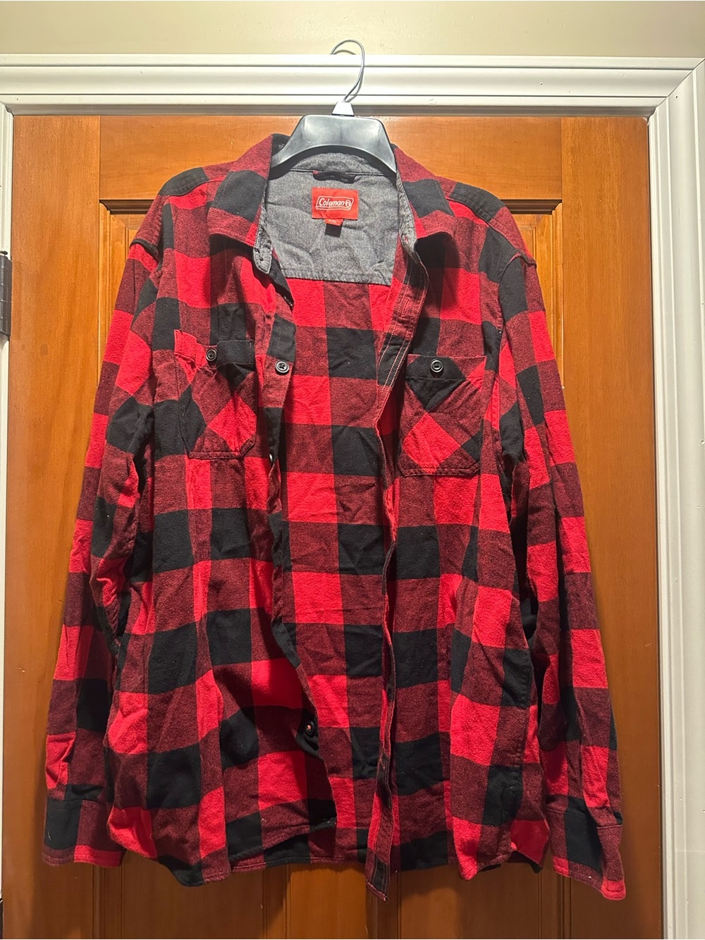 Coleman Red and Black Plaid Button-Down Shirt